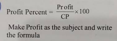 profit percent profit cp 100 make