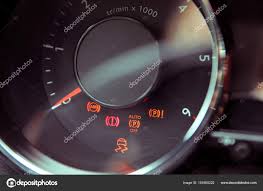 Many Different Car Dashboard Lights Stock Photo