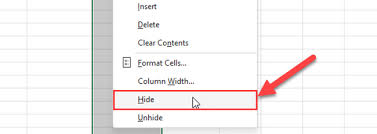 how to hide columns in excel 5 easy
