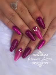fuschia pink nails by gemlew31