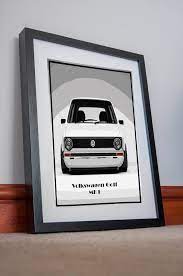 Volkswagen Golf Print Poster Canvas Mk1