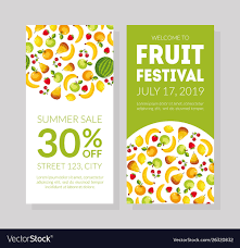 fruit festival banner template summer