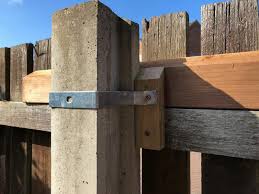 wooden posts or cross rail to concrete