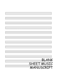Buy Blank Sheet Music Manuscript Music Sheet Music