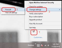 * open the mcafee control center, and disable all of mcafee's components that you see enabled and running. Allow Program Access Through Mcafee Personal Firewall Technipages
