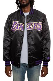 White body, yellow hem and sleeves.purple lakers logo with yellow trim. Los Angeles Lakers Jacket Men Black Purple Yellow