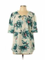 Juna Rose Women Green Short Sleeve Blouse 12 Plus Ebay
