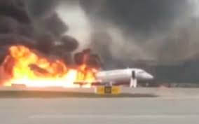 Video Aeroflot Plane Lands In Flames At Moscow Sheremetyevo