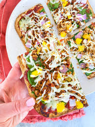 healthy veggie flatbread pizza