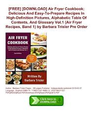 free air fryer cookbook