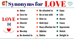 love synonym 50 interesting synonyms