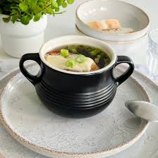 Onion Soup Bowl With Handles Linen