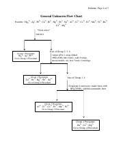 General Unknown Lab Flow Chart Rahman Page 1 Of 5 General
