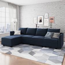 honbay velvet couch l shaped sofa with