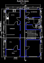 Two Y House 2d Dwg Plan For