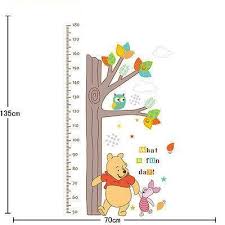 Winnie The Pooh Height Chart Measure Wall Sticker Decal Kids