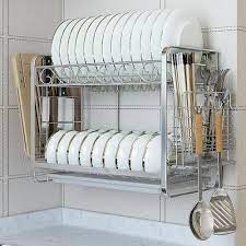 Stainless Steel Wall Mounted Dish Rack