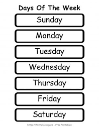Our printable daily planner templates will help you to stay organized! Days Of The Week Printable Free Printables