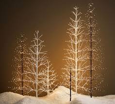pre lit ling twig trees