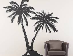 palm tree beach wall sticker