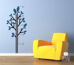 Nursery Growth Chart Wall Decals Leafy Tree Vinyl Stickers Art Wall Decal Custom Home Decor