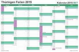 Dieser druckfertige kalender ist absolut kostenlos. Ferien Thuringen 2019 Ferienkalender Ubersicht