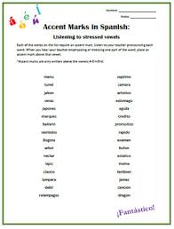 Spanish Accent Marks Worksheets Teaching Resources Tpt