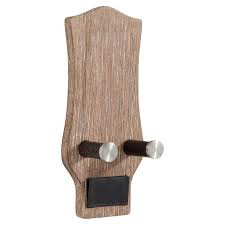 Wood Leather Guitar Mount Wall Decor