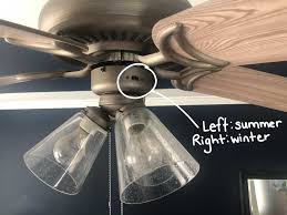 change your ceiling fan direction to