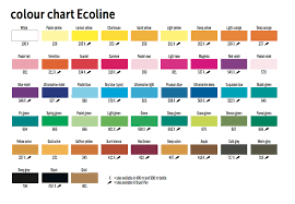 Ecoline Color Chart In 2019 Liquid Watercolor Brush Pen