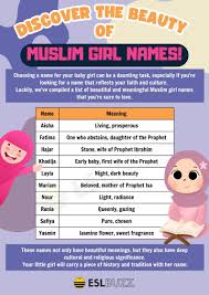 muslim names beautiful and unique