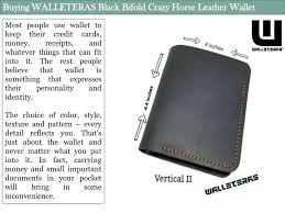 Black Bifold Crazy Horse Leather Wallet