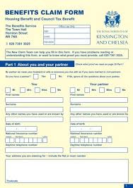 council tax benefit claim form