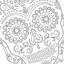 More 100 images of different animals for children's creativity. Day Of The Dead Sugar Skull Coloring Page Hallmark Ideas Inspiration