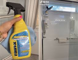 cleaning uses rain x in the shower