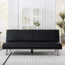 Vecelo Sofa Bed Modern Faux Leather