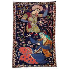 vine hamadan persian rug with