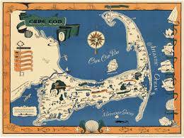 Vibrant Pictorial Map Of Cape Cod