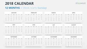 2018 Calendar Powerpoint Templates
