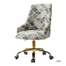 This chair works both in your home office or in the dining room. Jayden Creation Arce Indigo Swivel Gold Legs Task Chair Ofm0022 Indigo The Home Depot