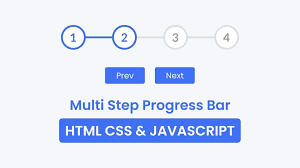multi step progress bar in html css
