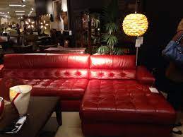 decorate around red leather sectional
