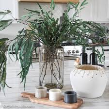 how to style faux branches in a vase