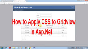 Gridview Formatting Using Css Asp Net