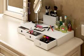 how to organize a makeup vanity storables