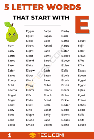333 useful 5 letter words starting with