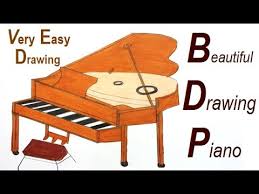 piano easy drawing wali drawing