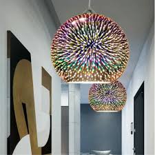 3d Glass Fireworks Lamp Shade Ceiling