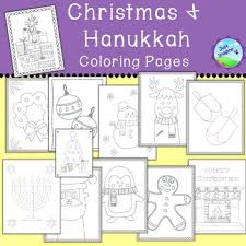 Click on the link under each image to download the file. Christmas And Hanukkah Coloring Pages By Just Imagine Tpt