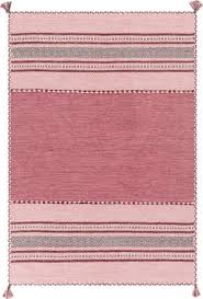pink stripe rug at rug studio